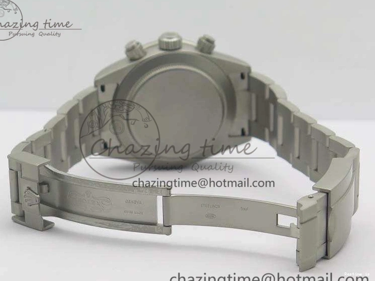 1225 Daytona Newman Sandblasted SS White Black Dial On SS Bracelet A Functional 3522